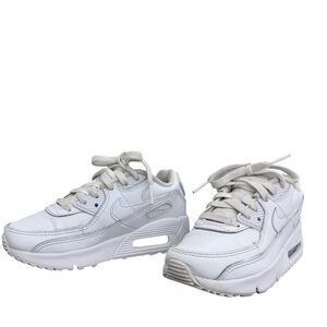 Nike Air Max 90 Leather White Kids Boys Casual Athletic Shoes CD6867 Sneakers